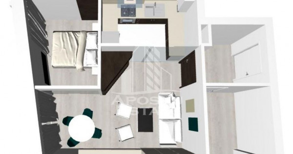 Apartament cu o camera,bloc nou,etaj intermediar, zona So...