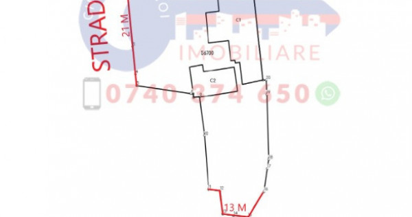 ID 7866 Teren pentru construcție bloc - Cartier Vest