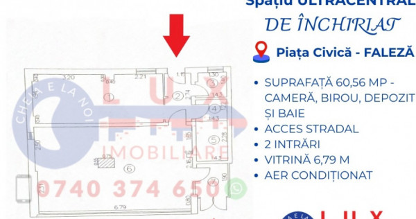 ID 8263 DE ÎNCHIRIAT - SPAȚIU ULTRACENTRAL
