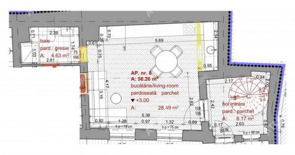 Apartament la cheie cu 2 camere constructie noua zona Centra