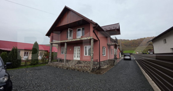 Casă complet mobilată și utilată, garaj dublu, curte spa