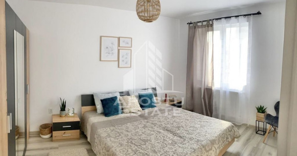 Apartament cu 2 camere complet mobilat si utilat la etaju...