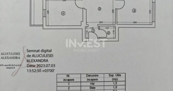 APARTAMENT 3 CAMERE-DACIA-70 mp