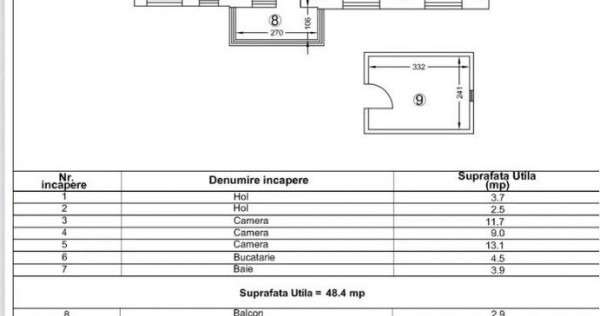 Inel 2, apartament 3 camere de vanzare, Constanta