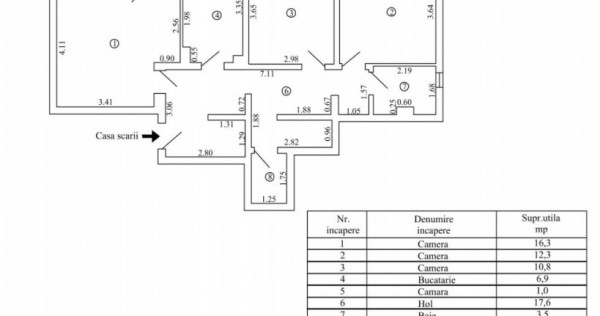 Apartament cu 3 camere in zona Micro 13