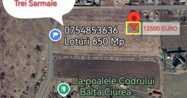 Bucium, sat Cercu, loturi de casă, teren 650mp