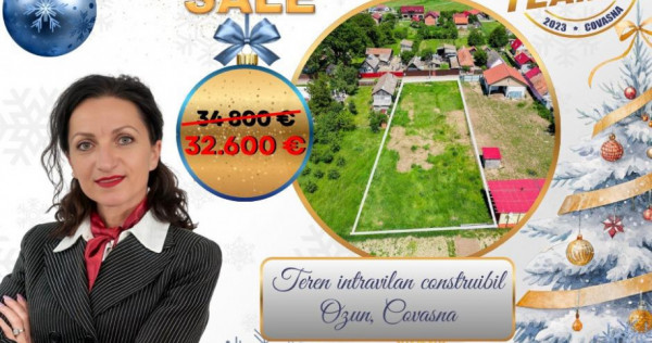 Oportunitate pe 1.100 mp intravilan, pregatit,Ozun,10 min de