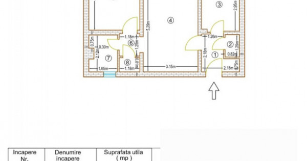 DEMOCRATIEI-2cam modernizat, 1A,3/4, mob+util - 83000 euro