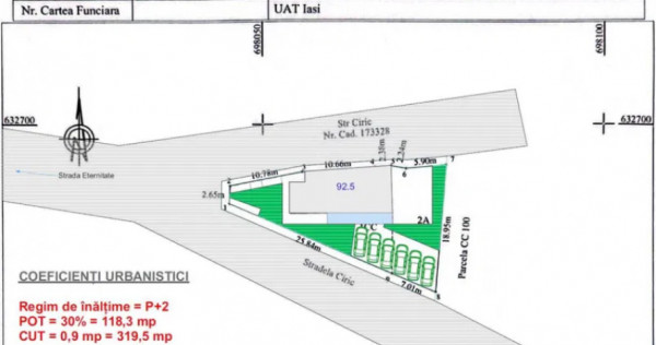 Teren 355mp Tătărași ptr. spațiu comercial/servicii/locuință colectivă