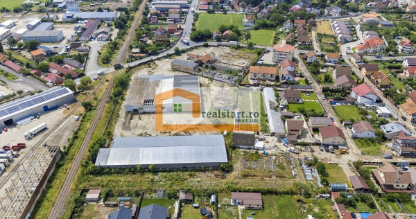 Codlea, Depozite si teren 1,7Ha, 5600mp cladiri, D 155ml ...
