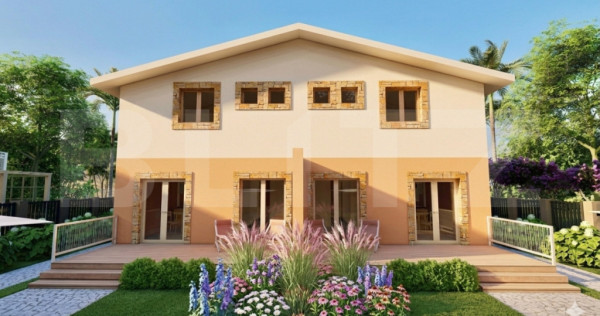 Casa tip duplex, 5 camere, 2 bai, teren 300 mp, Giroc