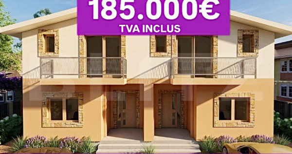 Casa tip duplex, 5 camere, 2 bai, teren 300 mp, Giroc