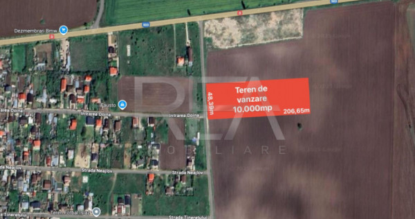 Teren 10.000 mp iesire Branesti constructie hala