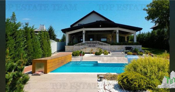 Vila cu deschidere la lac, piscina, garaj inchis - Branesti,