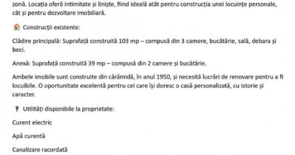 Proprietate intravilană &icirc;n Drobeta-Turnu Severin&ndash;ideală locuire...