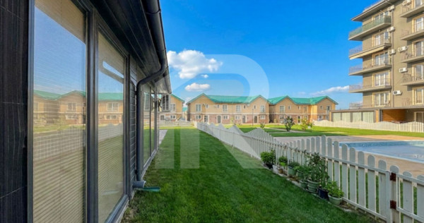 Apartament nou cu grădină 50mp, piscină și 3 locuri parc