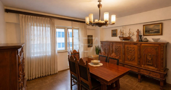 4 camere Dorobanti decomandat, et. 3, an 1980, metrou, 97 mp