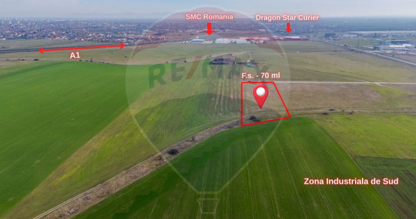Teren intravilan 10.000 mp &icirc;n Zona Industrială Sud Arad