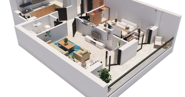 Apartament 2 camere de vanzare Kamsas