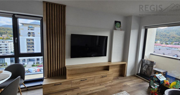 Apartament 2 camere modern, complet mobilat si utilat, cu pa