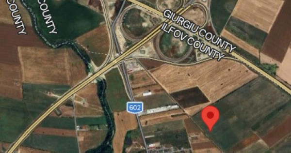 Vand 5000mp teren intravilan 800m intersectia AUTOSTRAZILOR A0 A1