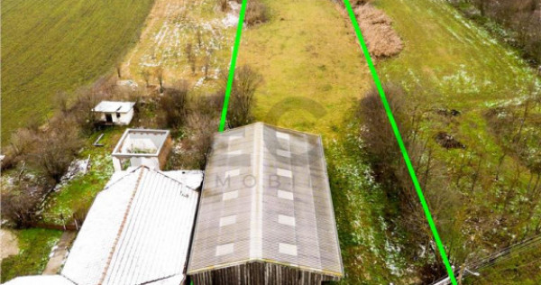 RECO . Teren intravilan cu hala metalica in Roit .