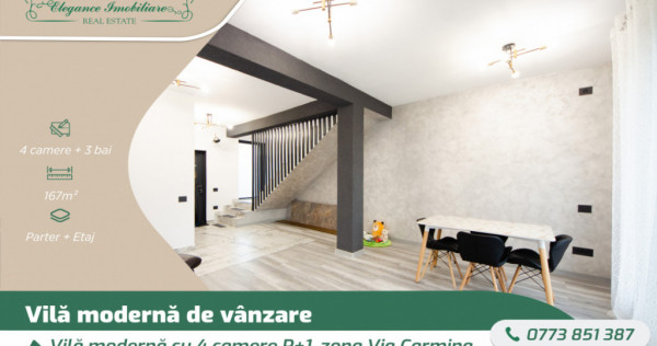 Vilă modernă cu 4 camere P+1, zona Via carmina, Arad