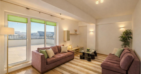 Apartament 2 camere,tip penthouse,mobilat, utilat,2 terase,1