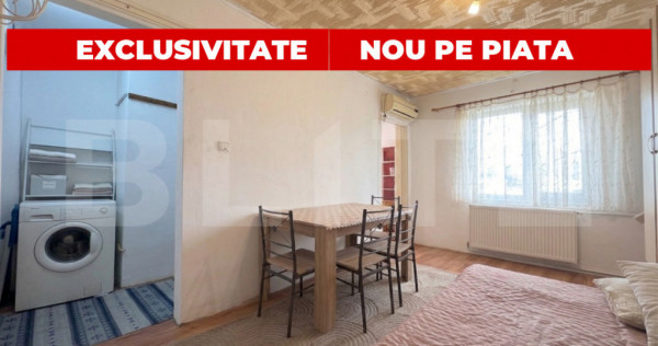 Garsonieră etaj 2/4, 22 mp, zona Elisabetin