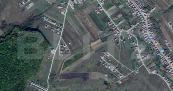 Teren intravilan, 8600 mp, cu doua fronturi stradale, Chinte