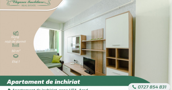 Apartament de &icirc;nchiriat, zona UTA, Arad