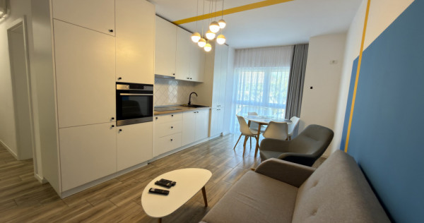 Apartament 3 camere, 2 băi, 57 mp, mobilat, parcare, zona C