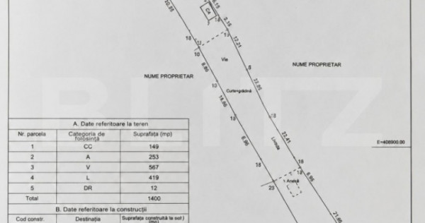 Teren 1400 mp, deschidere la drum asfaltat, zona Malu Mare