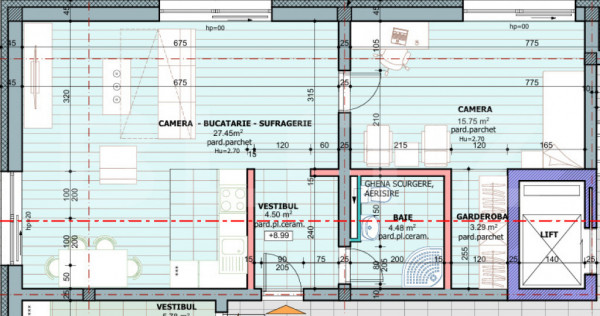 Apartament 2 camere, 55.47 mp, zona Tudor