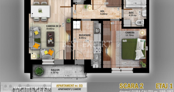 2 Camere cu Parcare Inclusa | Finisaje la alegere