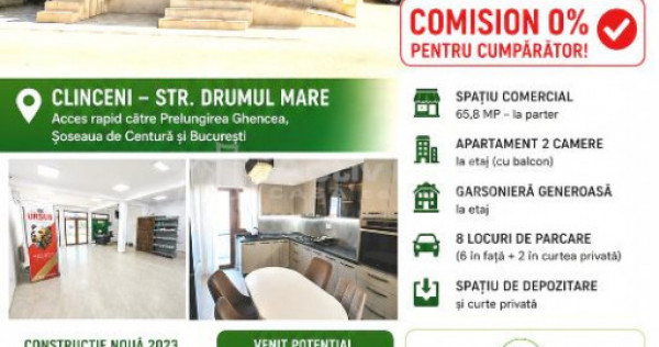 - Spatiu Comercial Apartament Garsoniera - Clinceni -
