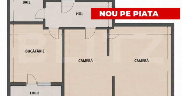 Apartament de vanzare, 2 camere, 41,5 mp, Mărăști