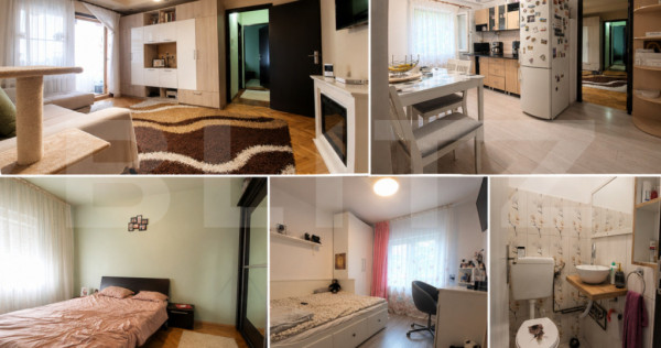 Apartament 3 camere, 67 mp, 2 bai, etaj 2, zona Lipovei