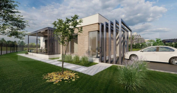Casă nouă mediteraneană, 3 camere, 105 mp utili, teren 63
