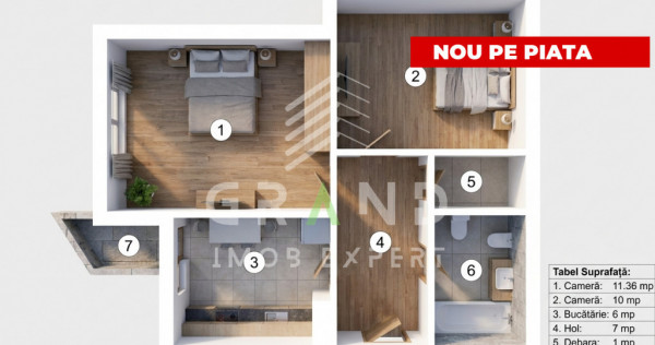 2 camere decomandate | Etaj intermediar | Zona accesibila |