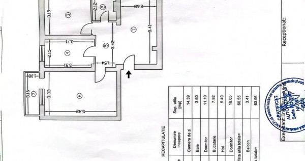 De vanzare - Apartament 3 camere Botosani, Calea Națională Stadion