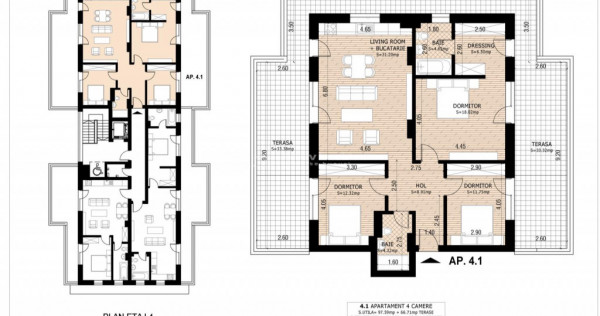 4 camere 98mp si terasa 68mp imobil nou Th. Pallady
