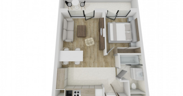 Apartament 2 camere 45mp, zona Eroilor, TVA inclus