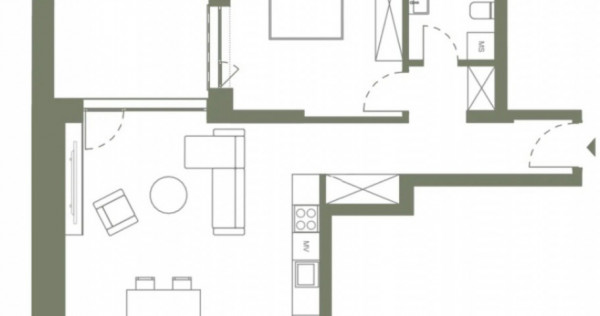 Apartament 2 camere 58.2 mp si logie 8.5 mp in Hexagon