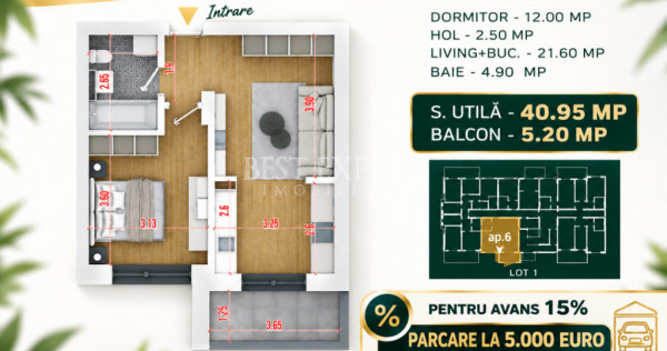 2 Camere | Avans 15% | Credit Ipotecar | Direct Dezvoltator