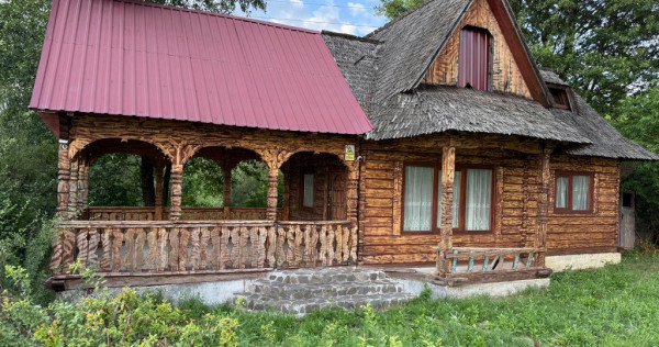 Lapusel, cabana traditionala cu priveliste la lac