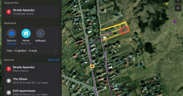 V&acirc;nd teren str. apusului, piatra neamt, 1150mp plus 200mp cale acces