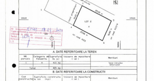Teren constructii Voluntari in vecinatate A0