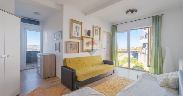 Apartament cu 1.5 camere de vanzare, 40 mp + terasa 12mp, Parcare