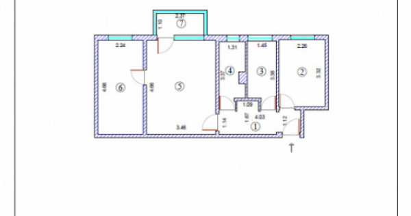 Apartament cu 3 camere de v&acirc;nzare &icirc;n zona KM 4-5 &ndash; Const